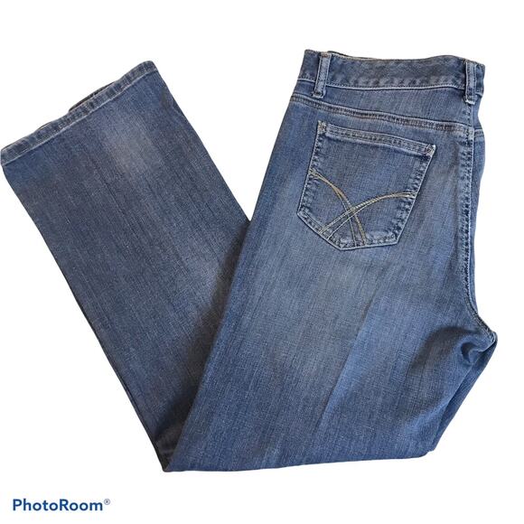 TOMMY HILFIGER Bootcut Jeans Womens 10 Short Medium Blue HOPE BOOT Stretch Denim - Picture 4 of 4